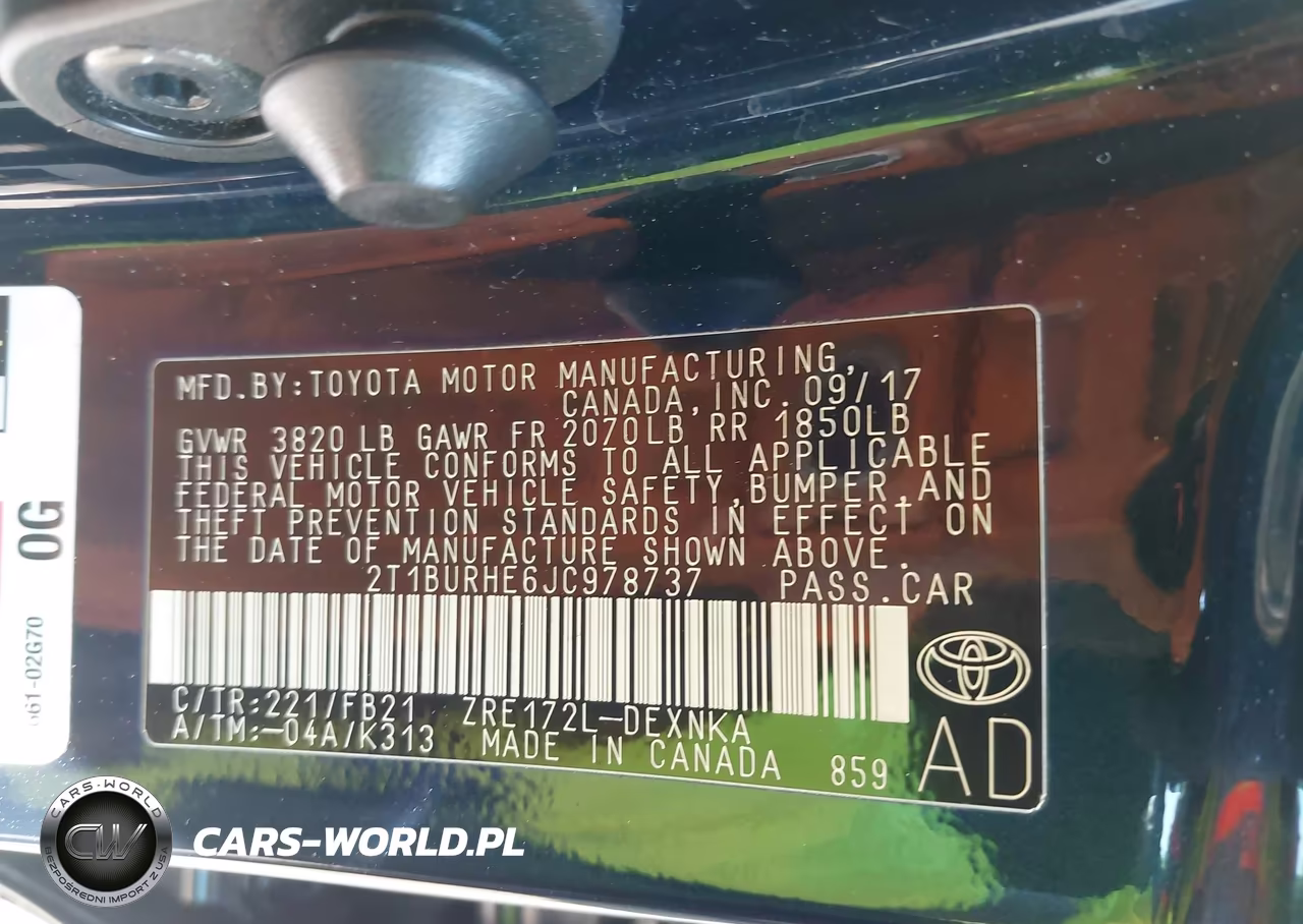 2018 Toyota Corolla Le VIN:2T1BURHE6JC978737 - 9