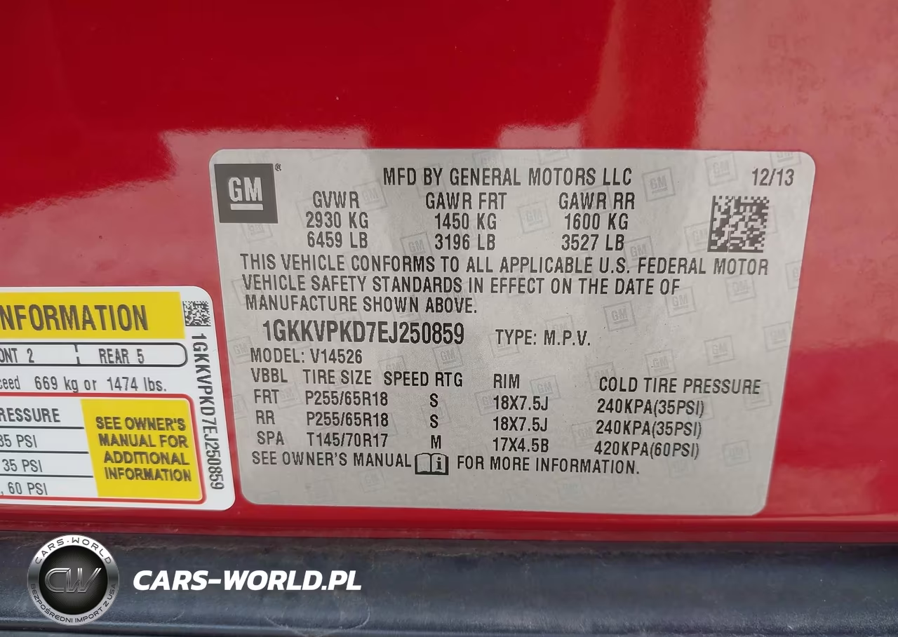 2014 GMC Acadia Sle-2 VIN:1GKKVPKD7EJ250859 - 9