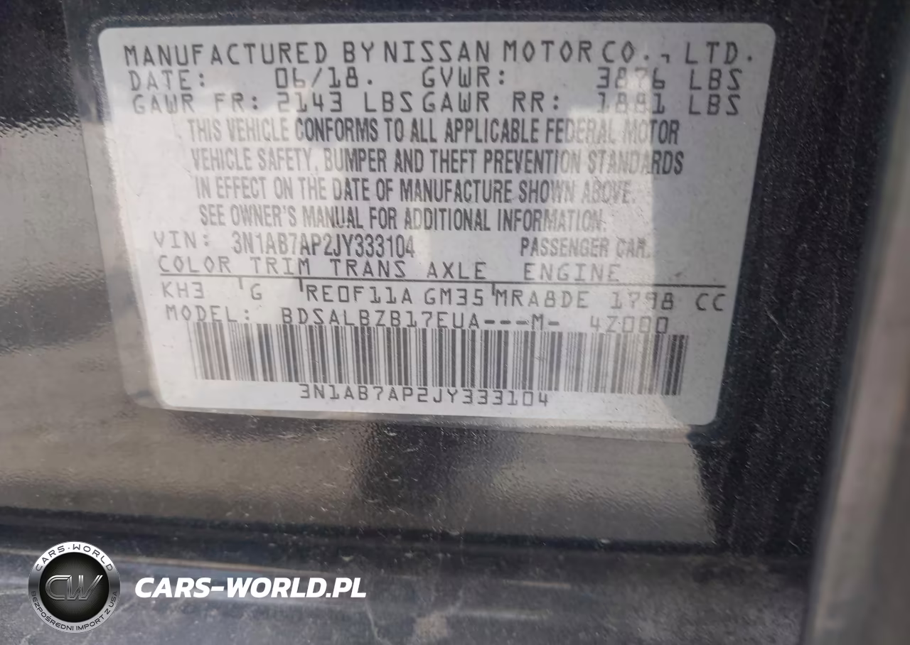 2018 Nissan Sentra S VIN:3N1AB7AP2JY333104 - 9