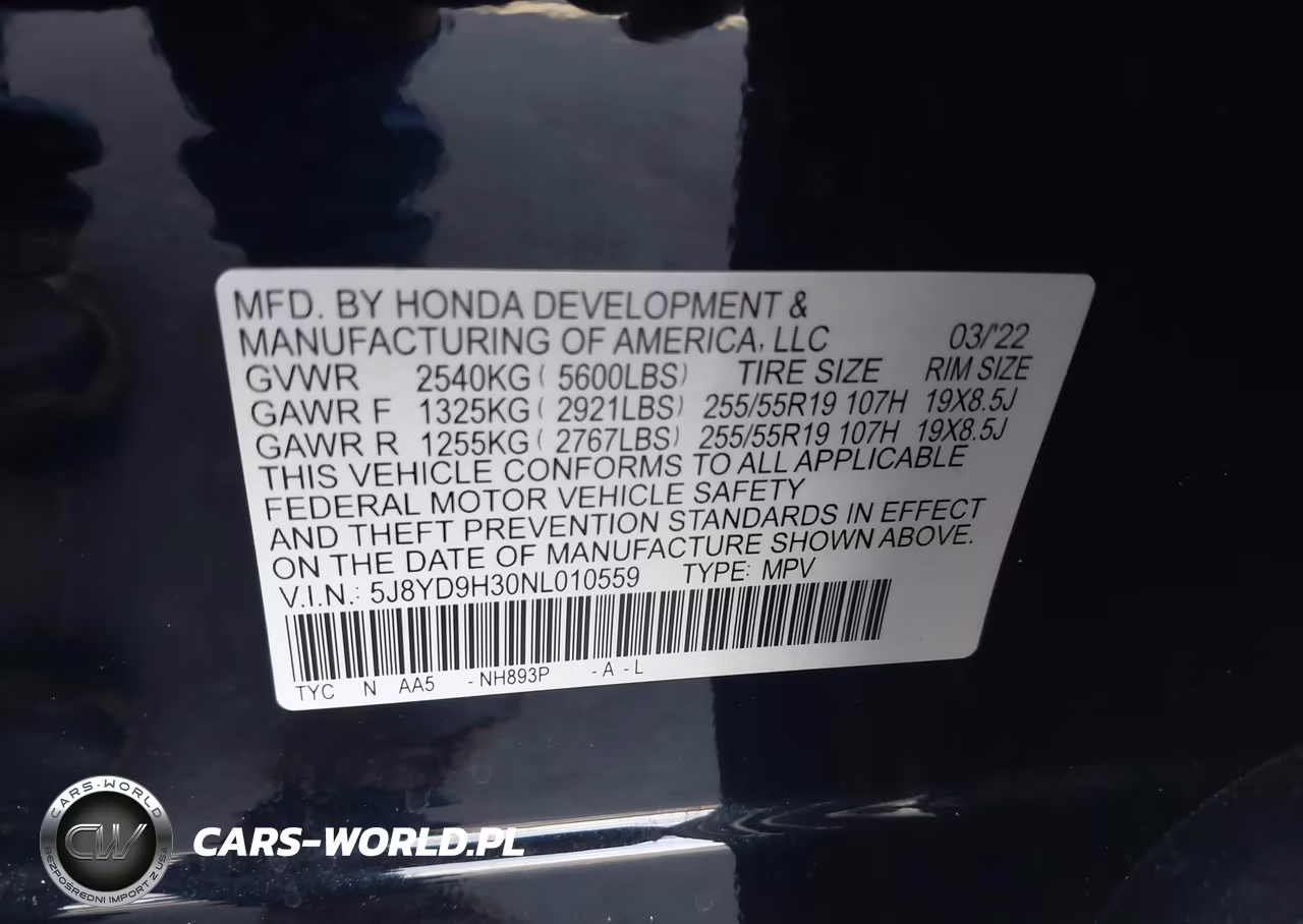 2022 Acura Mdx Standard VIN:5J8YD9H30NL010559 - 9