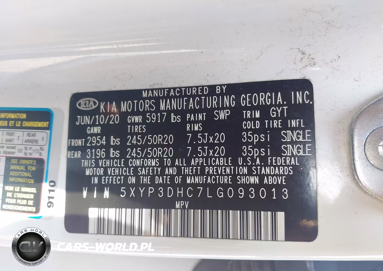 2020 Kia Telluride Ex VIN:5XYP3DHC7LG093013 - 9