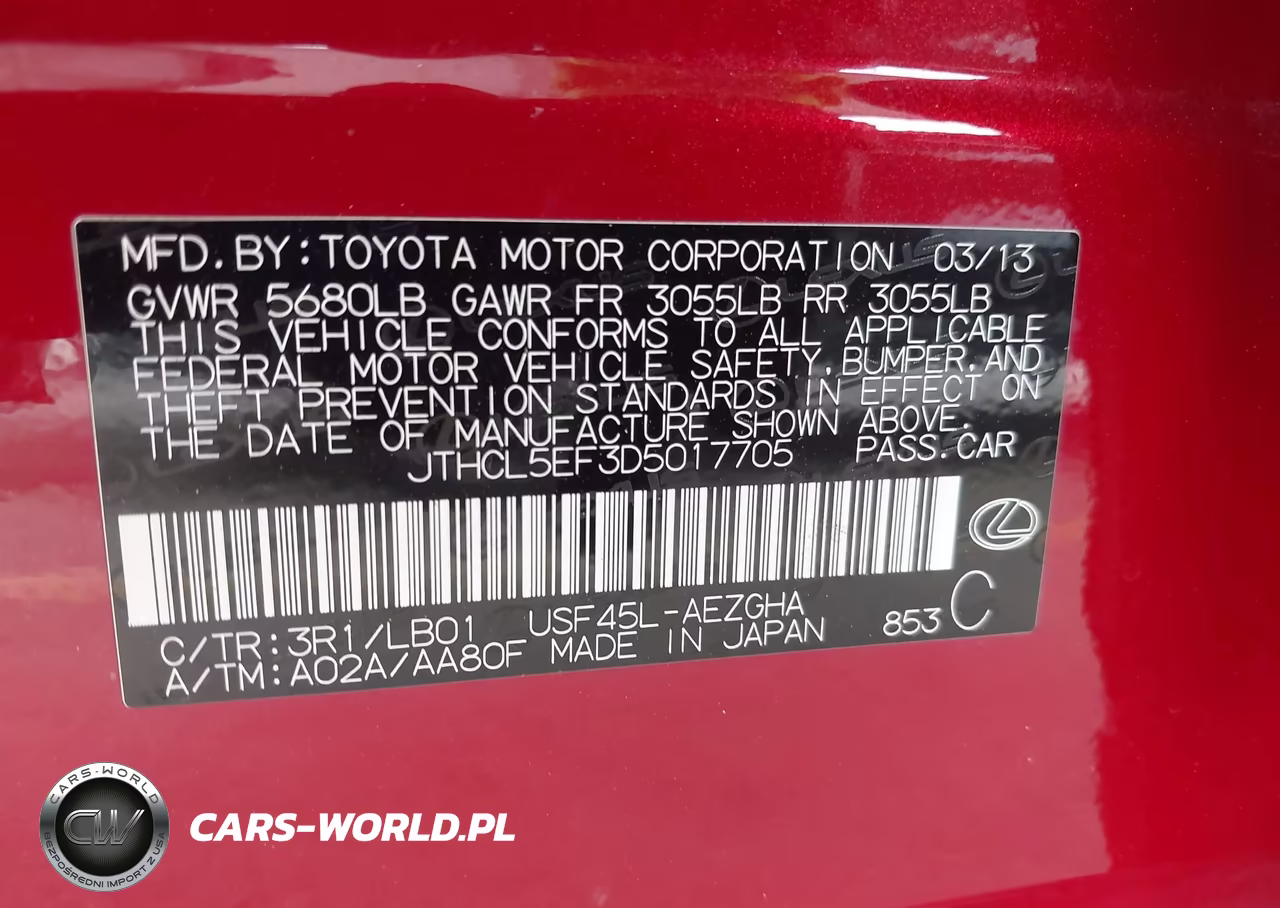 2013 Lexus Ls 460 VIN:JTHCL5EF3D5017705 - 9