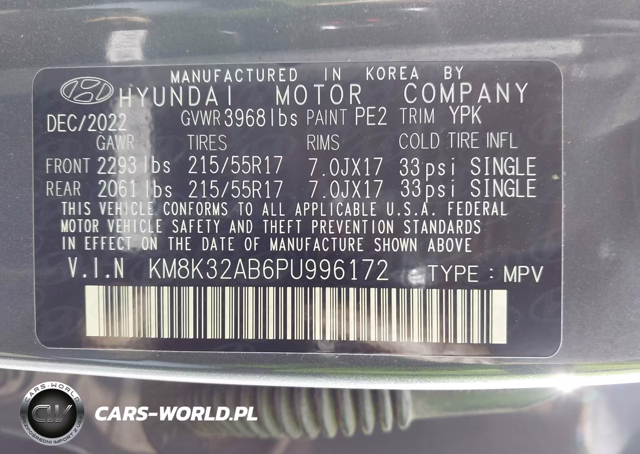 2023 Hyundai Kona Sel VIN:KM8K32AB6PU996172 - 9
