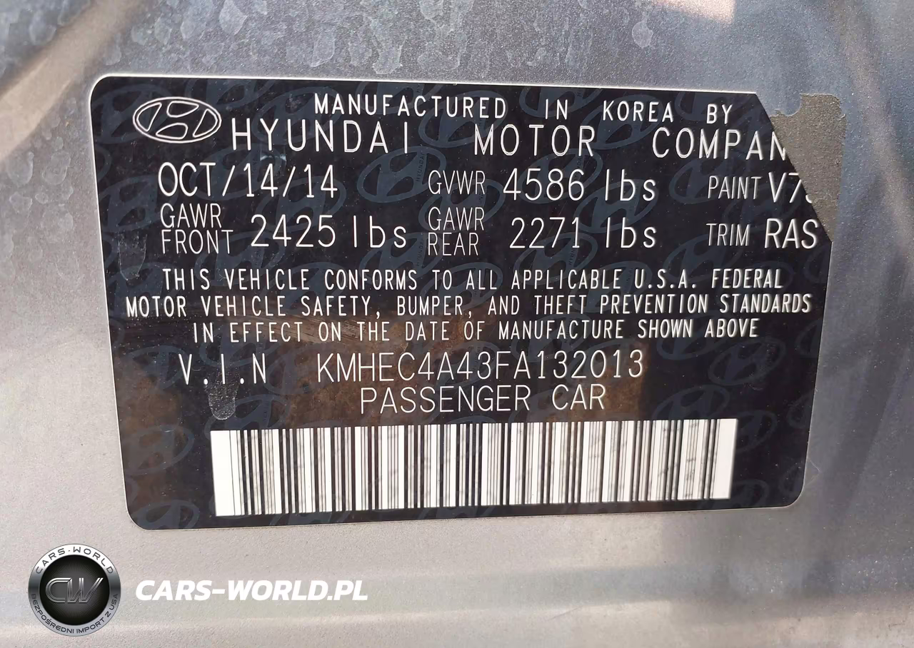 2015 Hyundai Sonata Hybrid VIN:KMHEC4A43FA132013 - 9