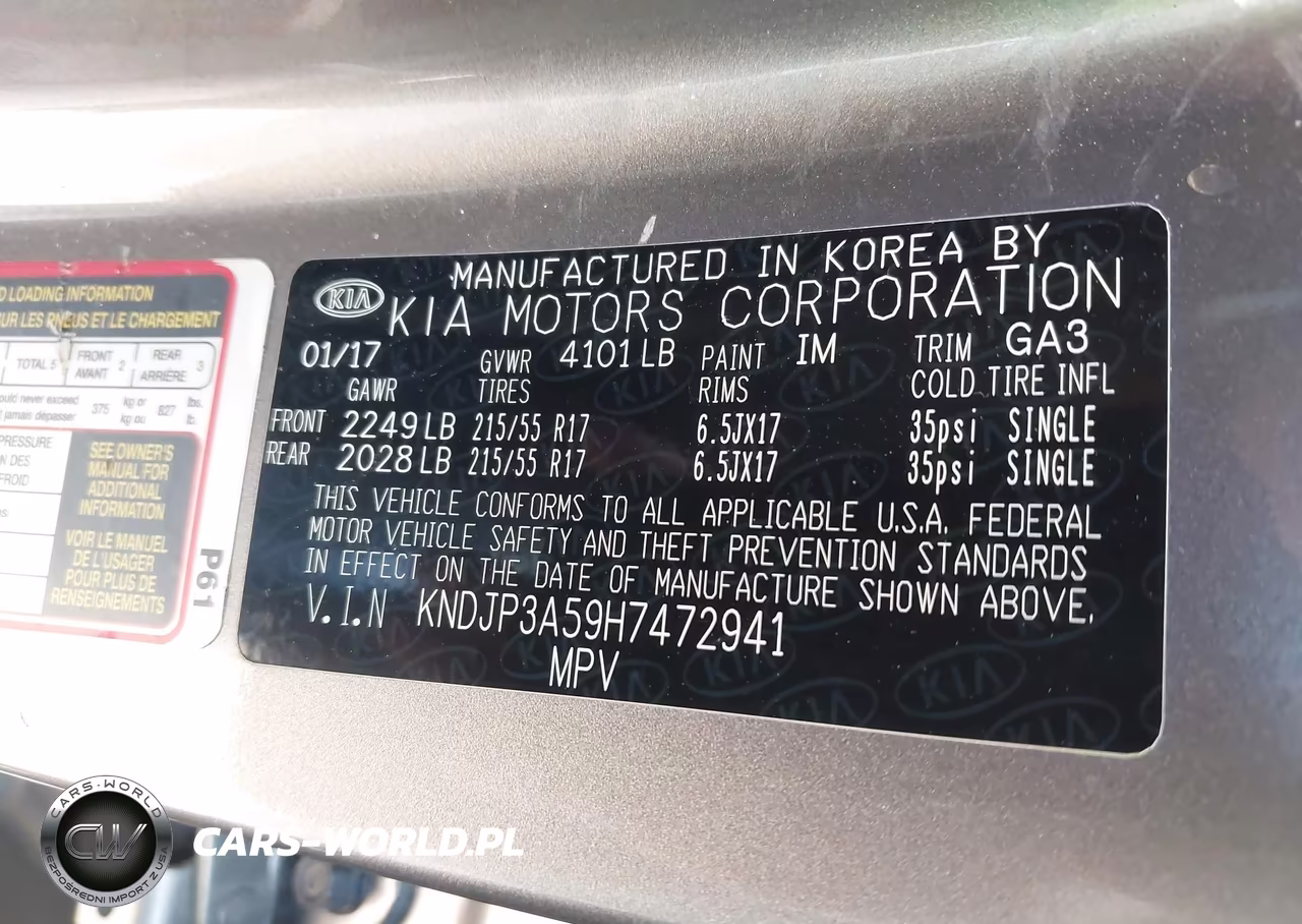 2017 Kia Soul + VIN:KNDJP3A59H7472941 - 9