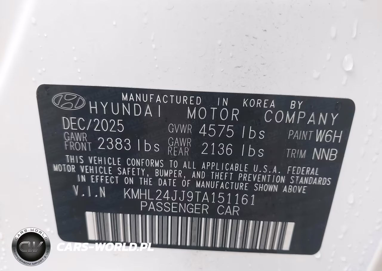 2026 Hyundai Sonata Hybrid Blue VIN:KMHL24JJ9TA151161 - 9