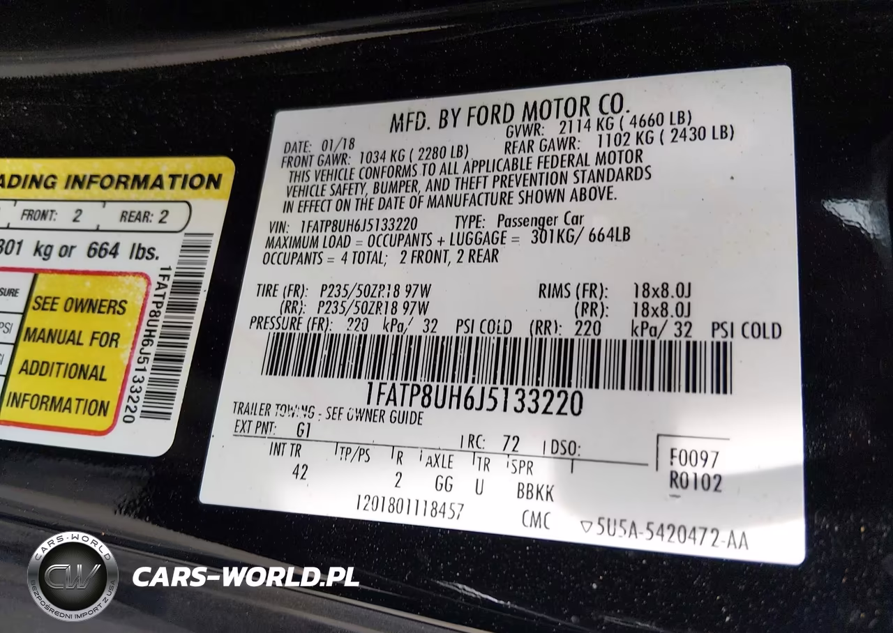 2018 Ford Mustang Ecoboost Premium VIN:1FATP8UH6J5133220 - 9