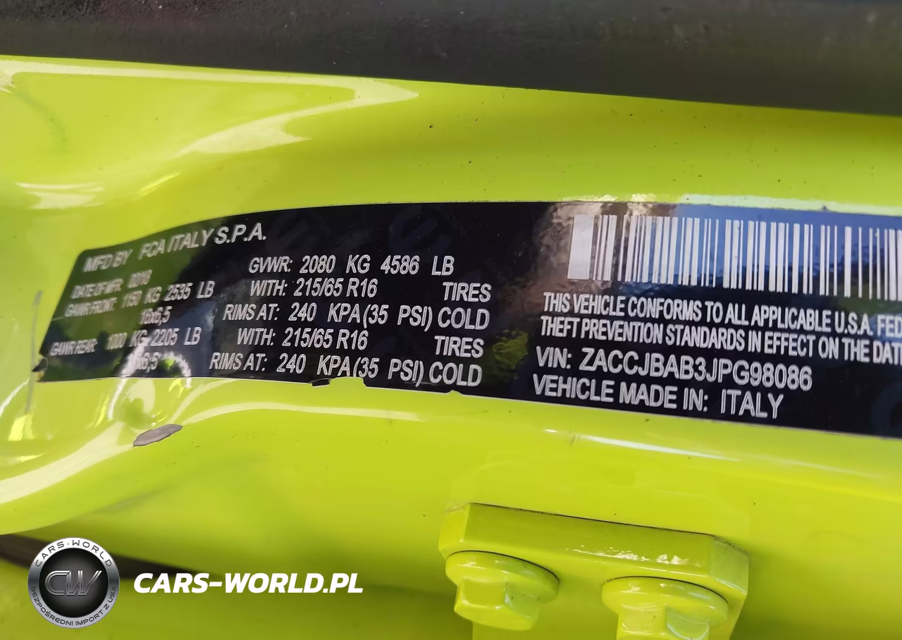 2018 Jeep Renegade Sport 4X4 VIN:ZACCJBAB3JPG98086 - 9
