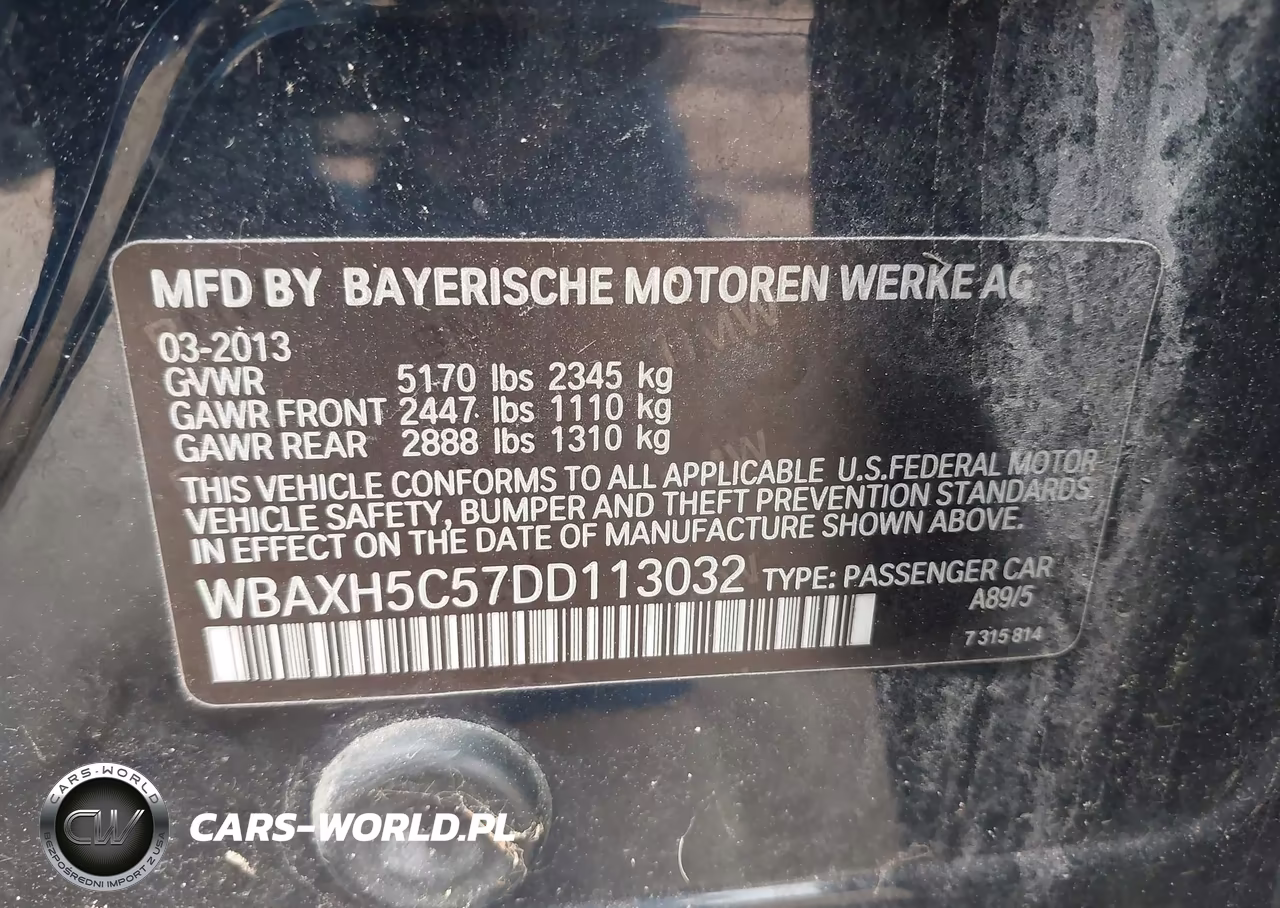 2013 BMW 528I xDrive VIN:WBAXH5C57DD113032 - 9