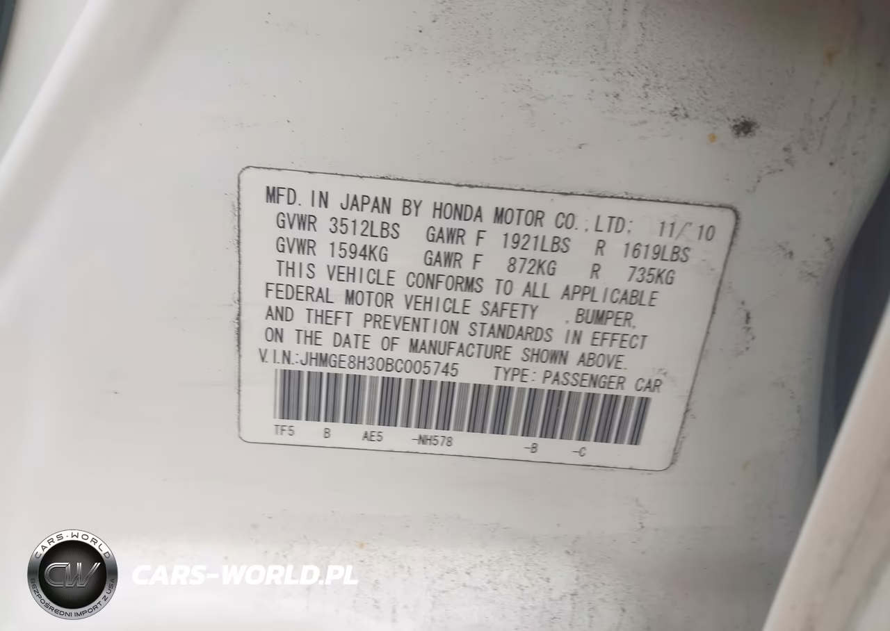 2011 Honda Fit VIN:JHMGE8H30BC005745 - 9