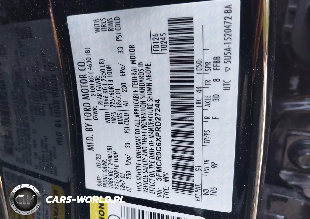 2023 Ford Bronco Sport Outer Banks VIN:3FMCR9C6XPRD27244 - 9
