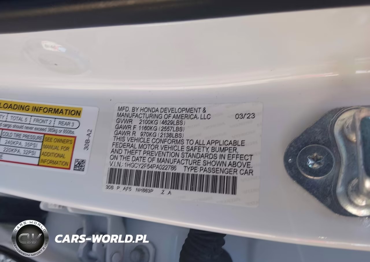 2023 Honda Accord Hybrid Sport VIN:1HGCY2F54PA022786 - 9