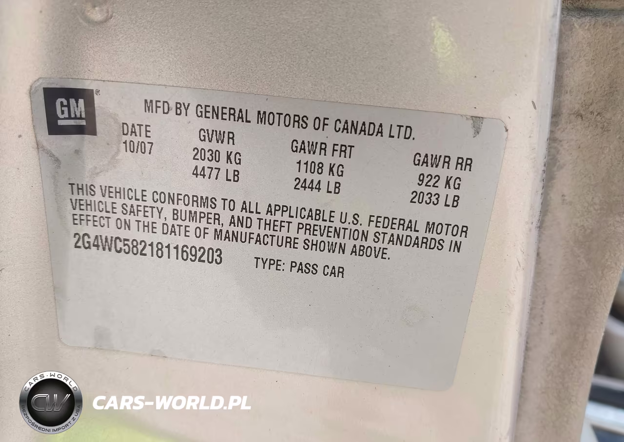2008 Buick Lacrosse Cx VIN:2G4WC582181169203 - 9