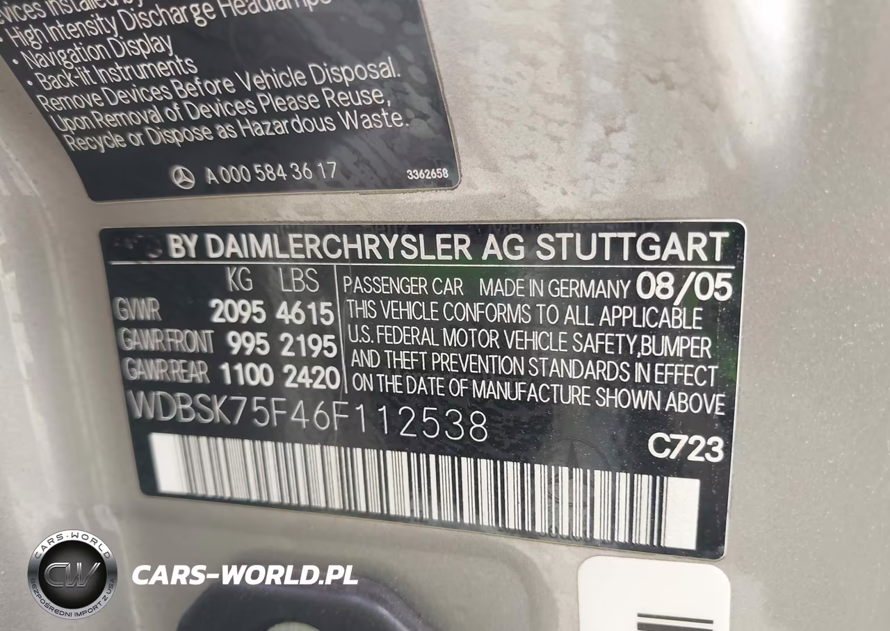 2006 Mercedes-Benz Sl 500 VIN:WDBSK75F46F112538 - 9