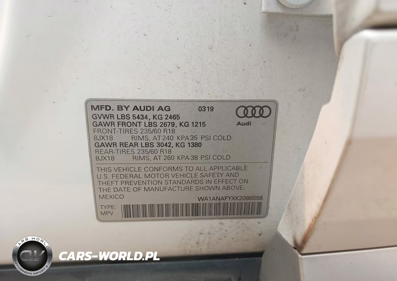 2019 Audi Q5 45 Premium VIN:WA1ANAFYXK2086556 - 9