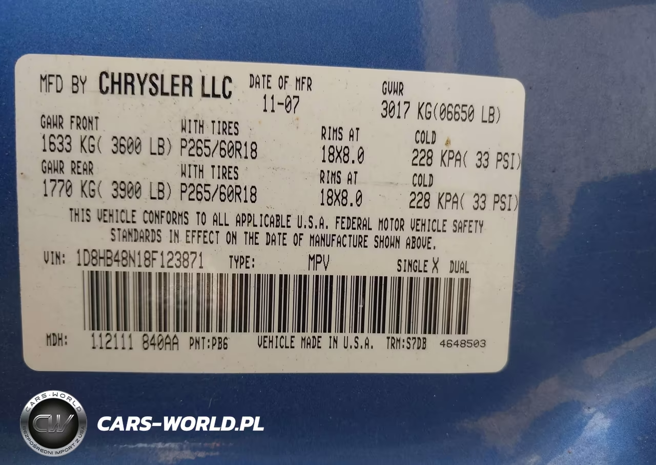 2008 Dodge Durango Slt VIN:1D8HB48N18F123871 - 9