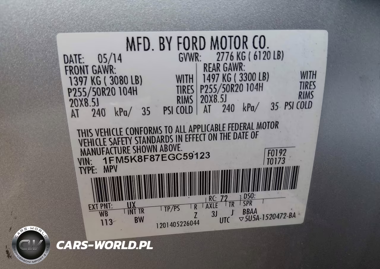 2014 Ford Explorer Limited VIN:1FM5K8F87EGC59123 - 9