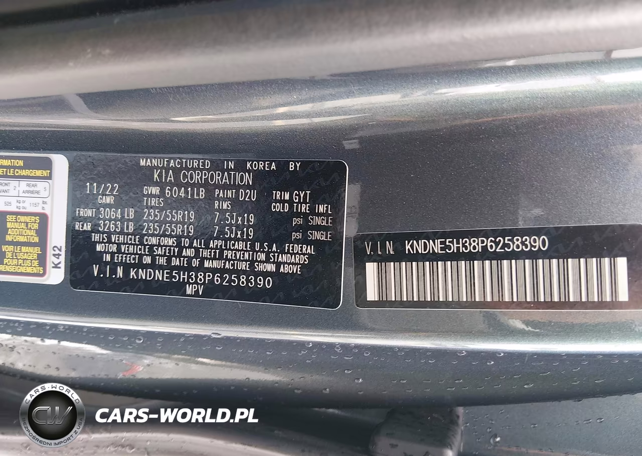 2023 Kia Carnival Mpv Sx Prestige VIN:KNDNE5H38P6258390 - 9
