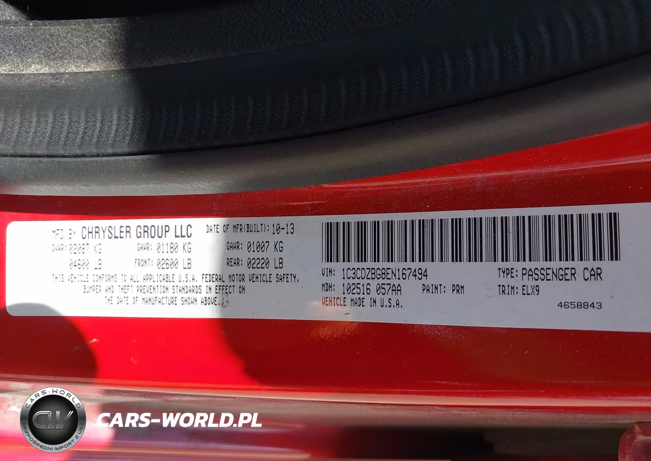 2014 Dodge Avenger R-T VIN:1C3CDZBG8EN167494 - 9