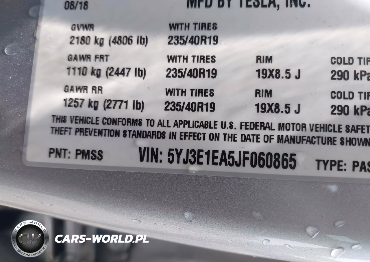 2018 Tesla Model 3 Long Range-Mid Range VIN:5YJ3E1EA5JF060865 - 9