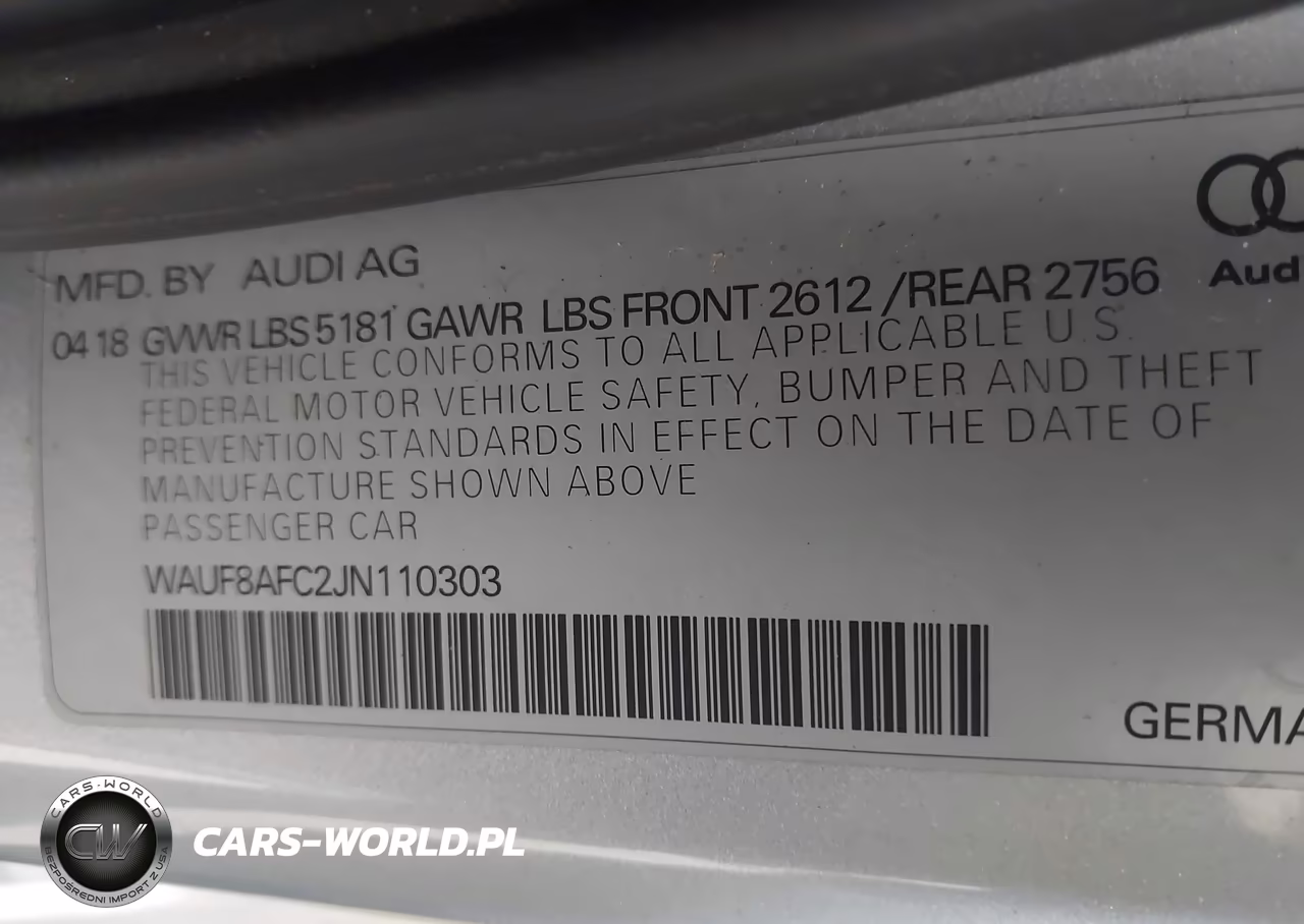 2018 Audi A6 2.0T Premium-2.0T Sport VIN:WAUF8AFC2JN110303 - 9