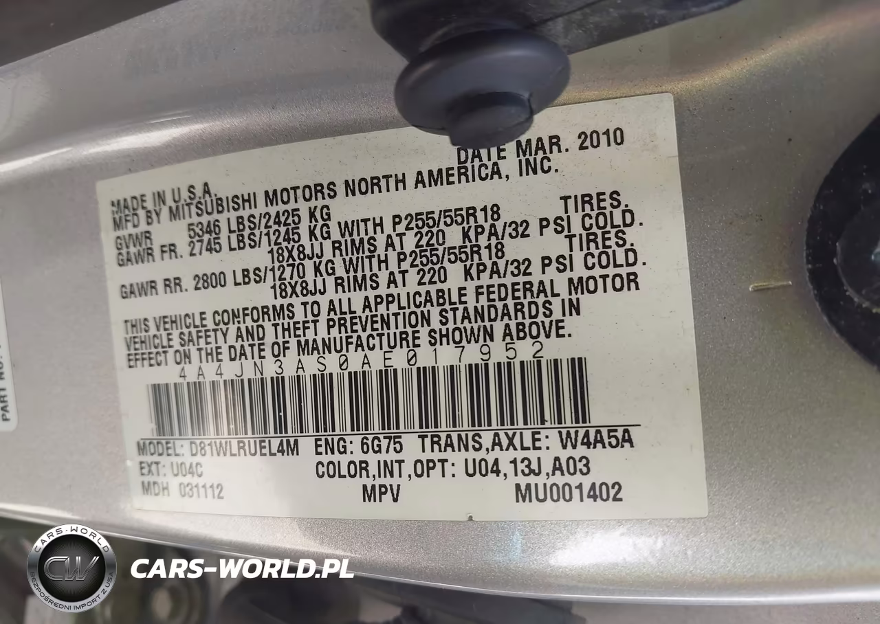 2010 Mitsubishi Endeavor Se VIN:4A4JN3AS0AE017952 - 9