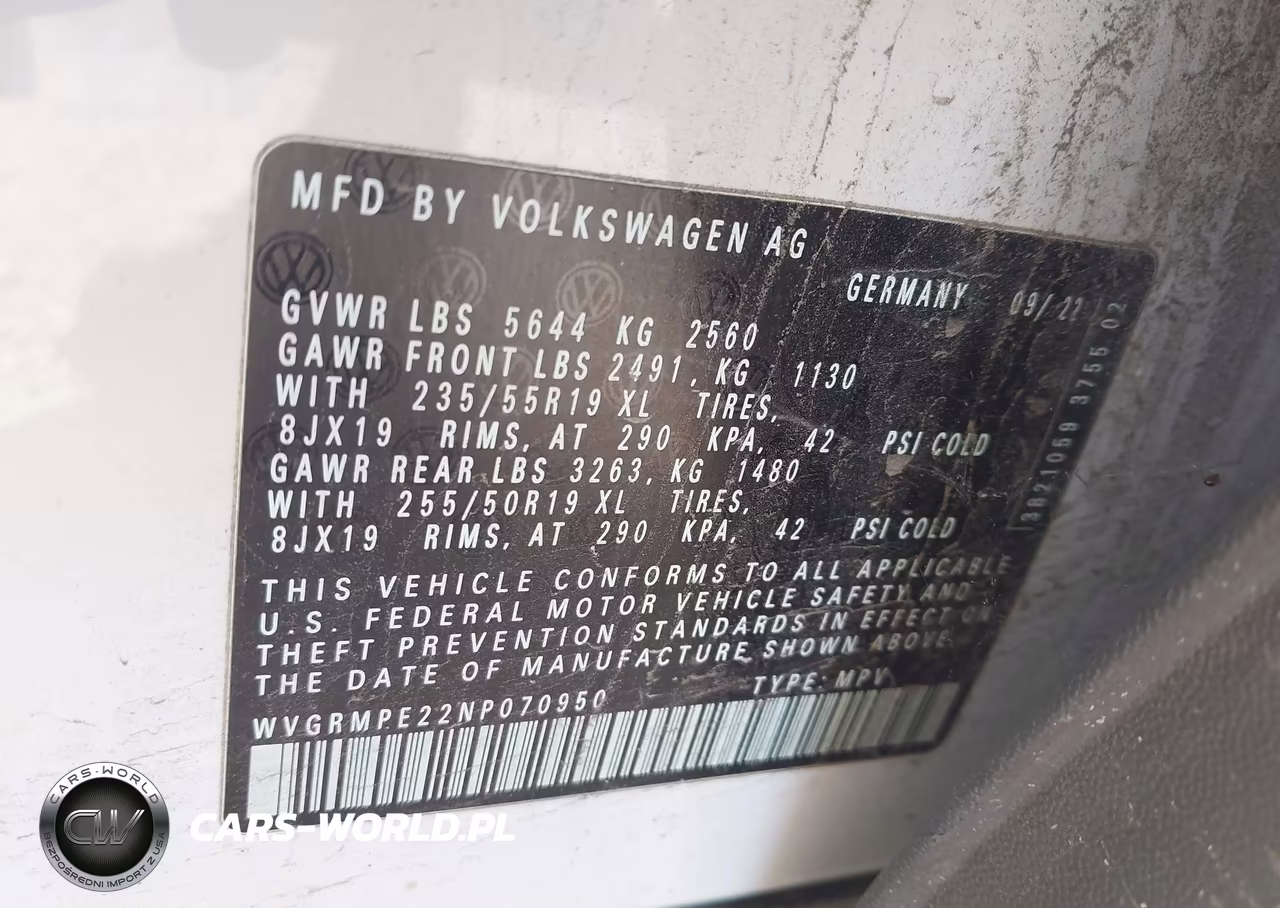 2022 Volkswagen Id.4 Pro VIN:WVGRMPE22NP070950 - 9