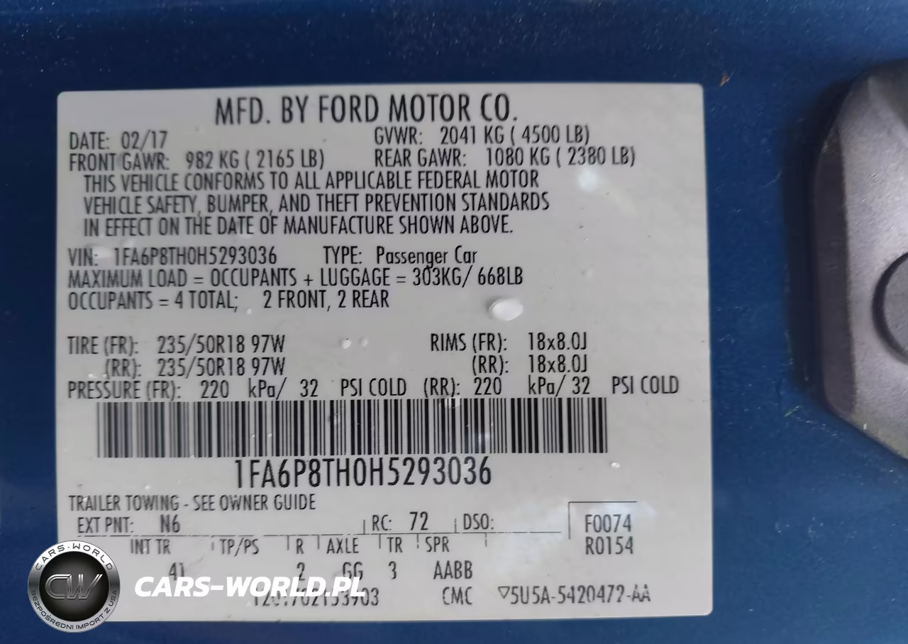 2017 Ford Mustang Ecoboost VIN:1FA6P8TH0H5293036 - 9