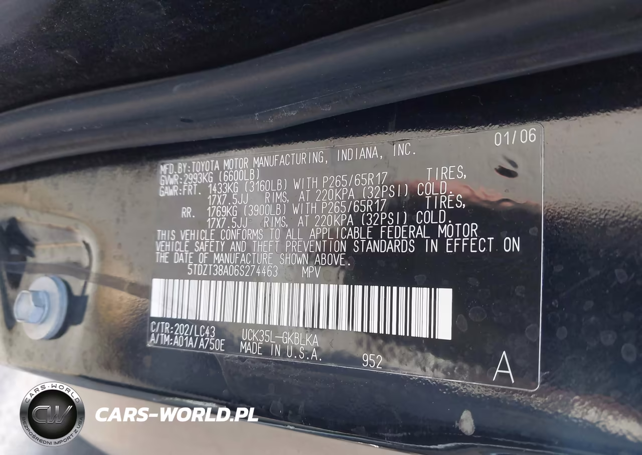2006 Toyota Sequoia Limited V8 VIN:5TDZT38A06S274463 - 9