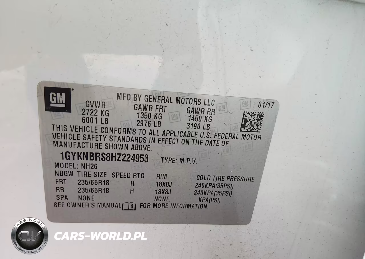2017 Cadillac Xt5 Luxury VIN:1GYKNBRS8HZ224953 - 9