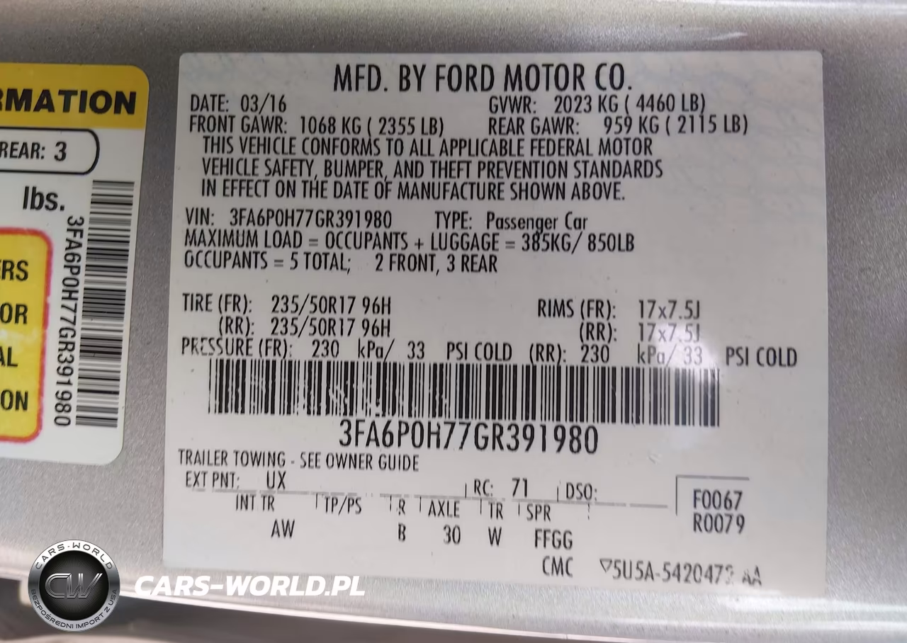 2016 Ford Fusion Se VIN:3FA6P0H77GR391980 - 9