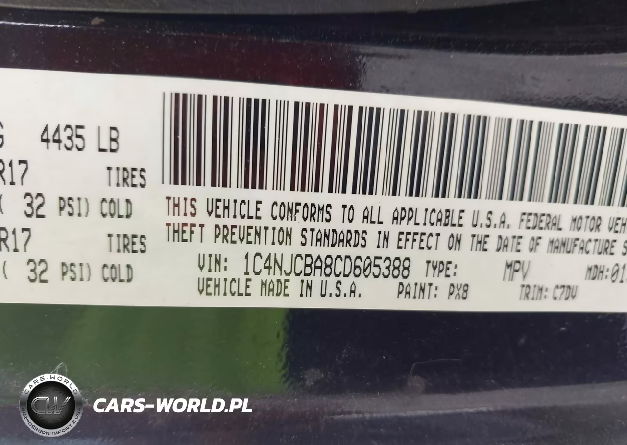 2012 Jeep Compass Sport VIN:1C4NJCBA8CD605388 - 9