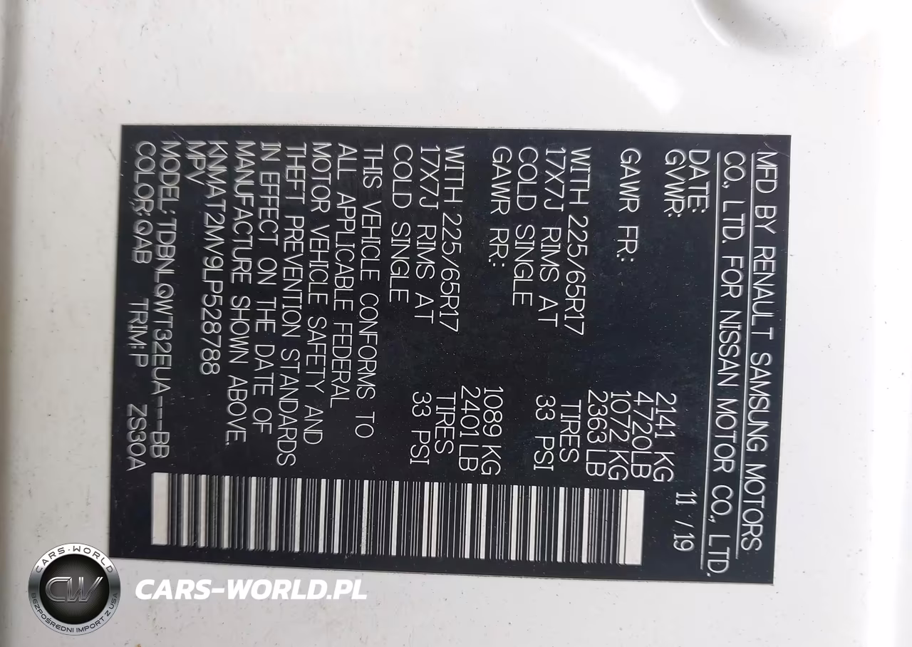 2020 Nissan Rogue Sv Intelligent Awd VIN:KNMAT2MV9LP528788 - 9