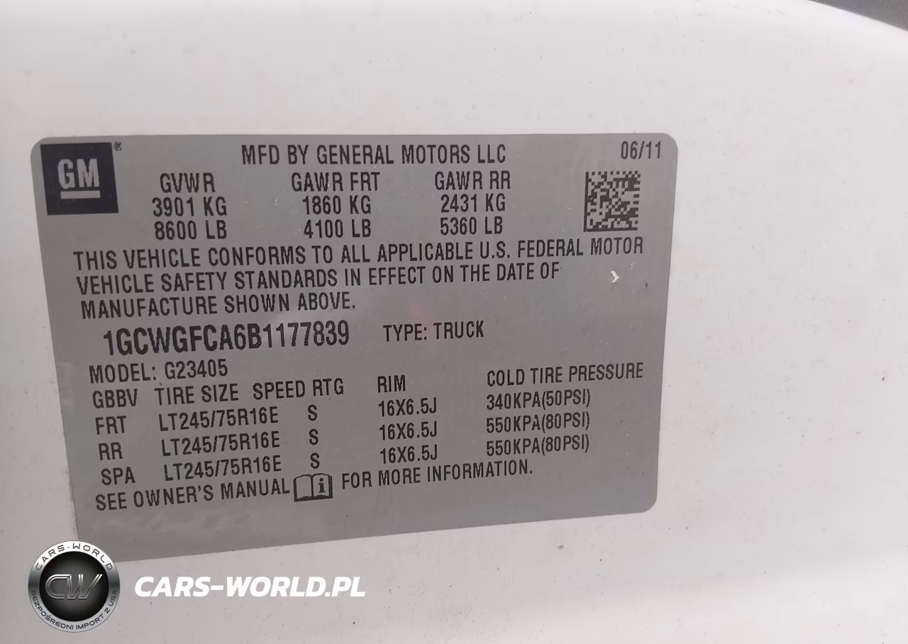 2011 Chevrolet Express 2500 Work Van VIN:1GCWGFCA6B1177839 - 9