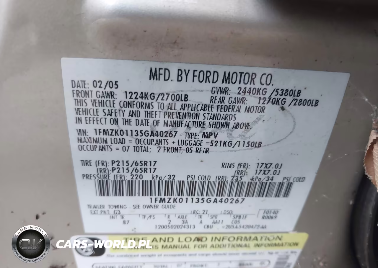 2005 Ford Freestyle Se VIN:1FMZK01135GA40267 - 9