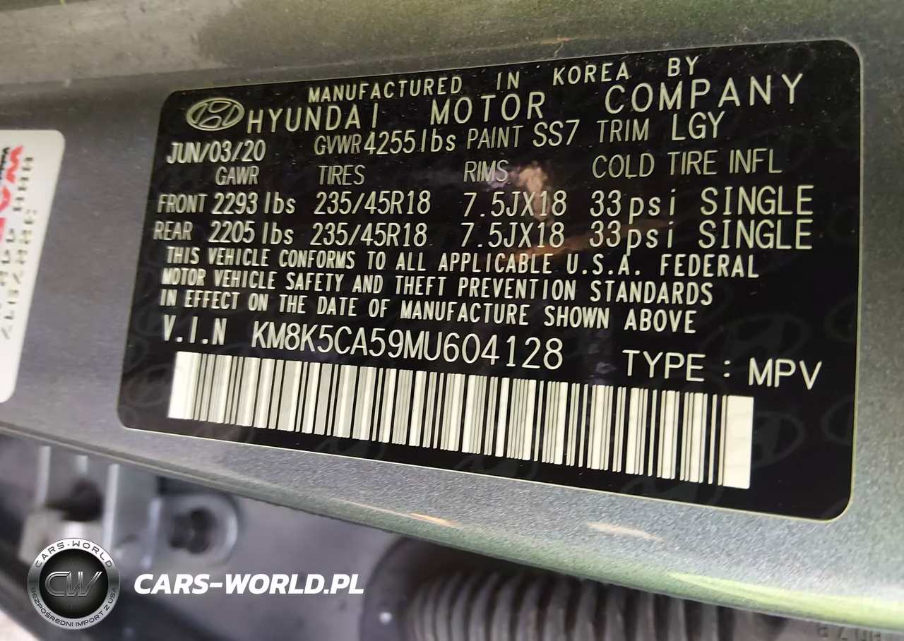 2021 Hyundai Kona Ultimate VIN:KM8K5CA59MU604128 - 9