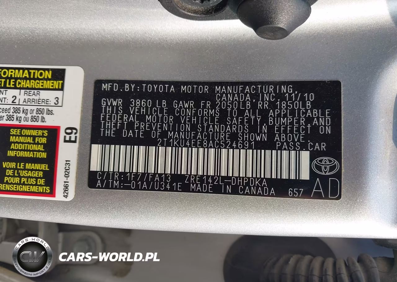 2010 Toyota Matrix VIN:2T1KU4EE8AC524691 - 9