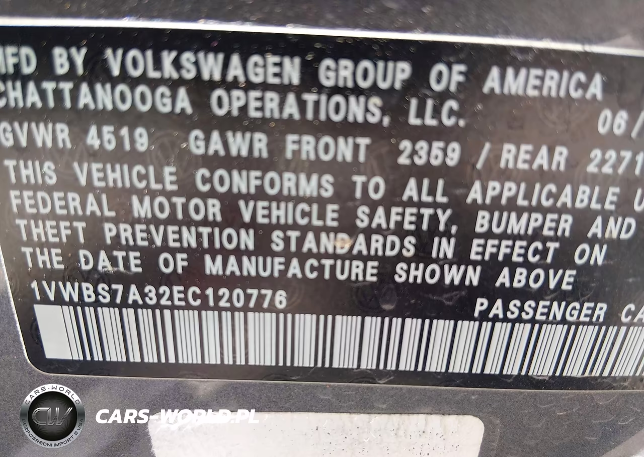 2014 Volkswagen Passat 1.8T Se VIN:1VWBS7A32EC120776 - 9