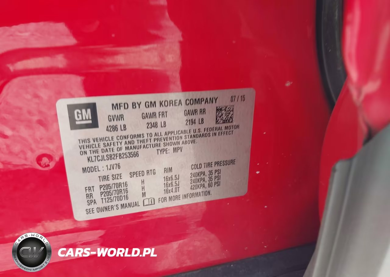 2015 Chevrolet Trax Lt VIN:KL7CJLSB2FB253566 - 9