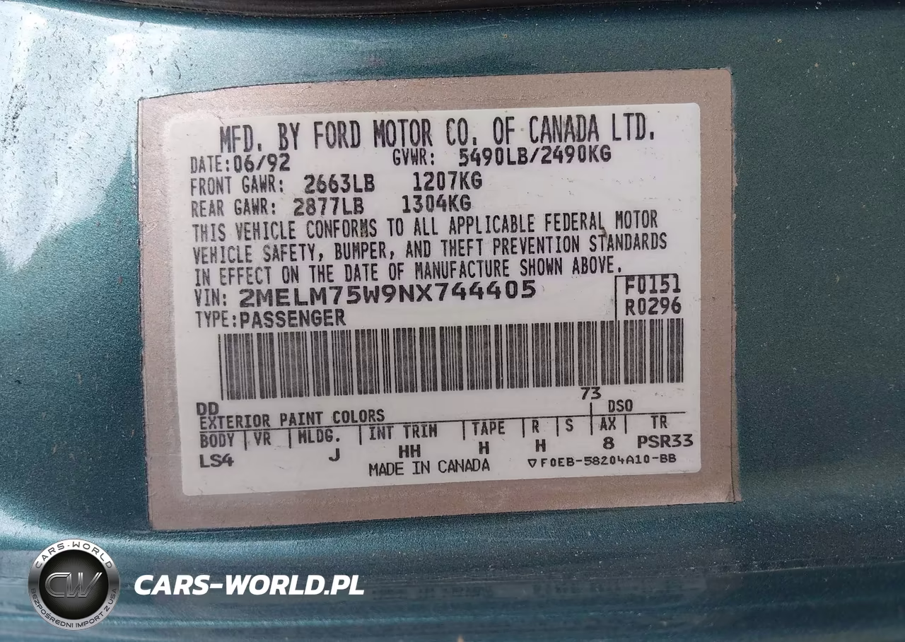 1992 Mercury Grand Marquis Ls VIN:2MELM75W9PX649118 - 9