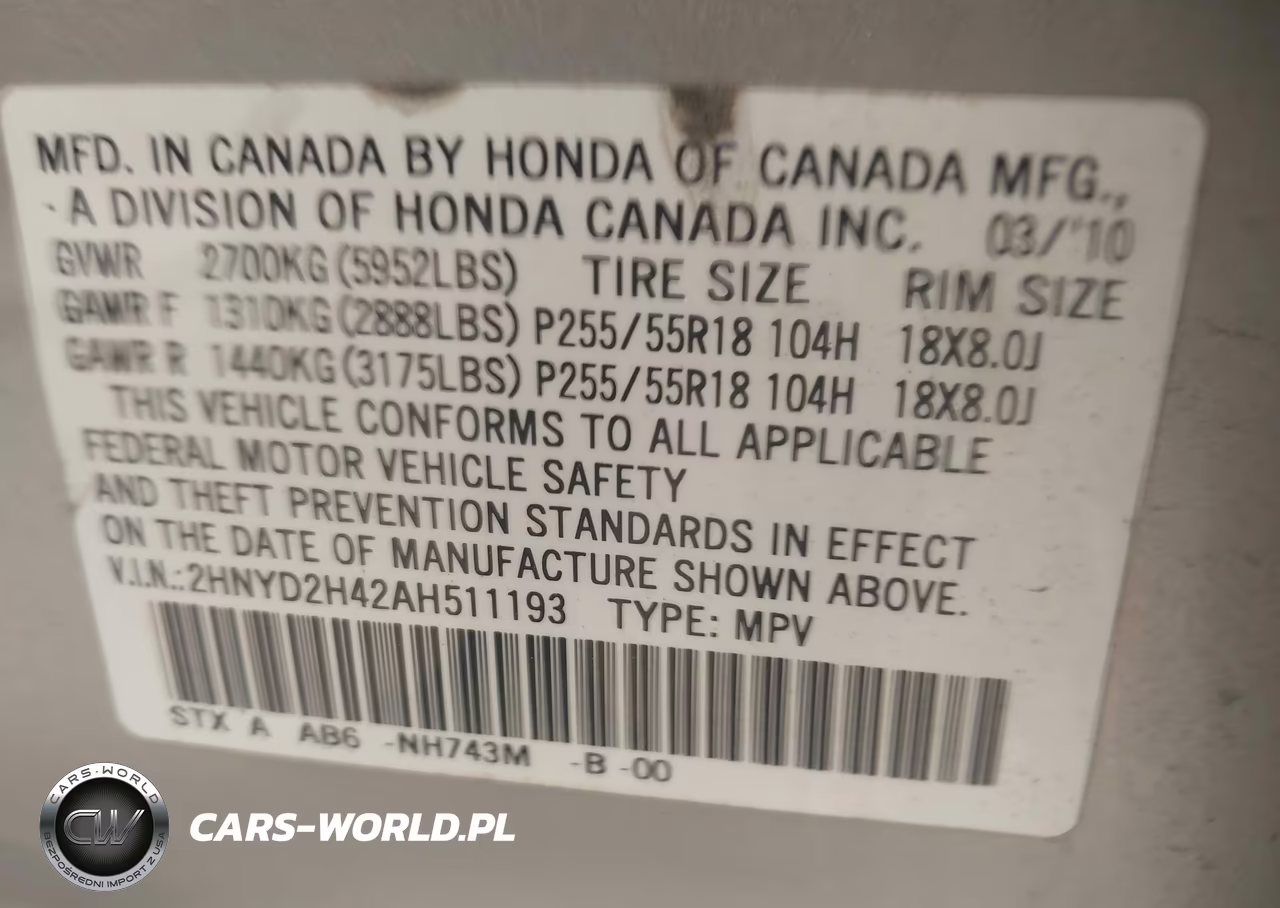 2010 Acura Mdx Technology Package VIN:2HNYD2H42AH511193 - 9