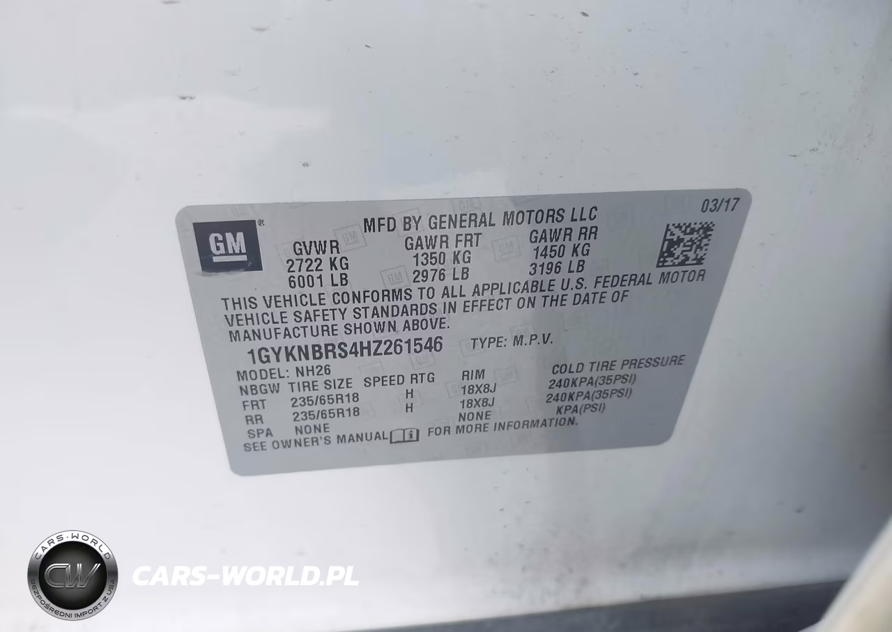 2017 Cadillac Xt5 Luxury VIN:1GYKNBRS4HZ261546 - 9