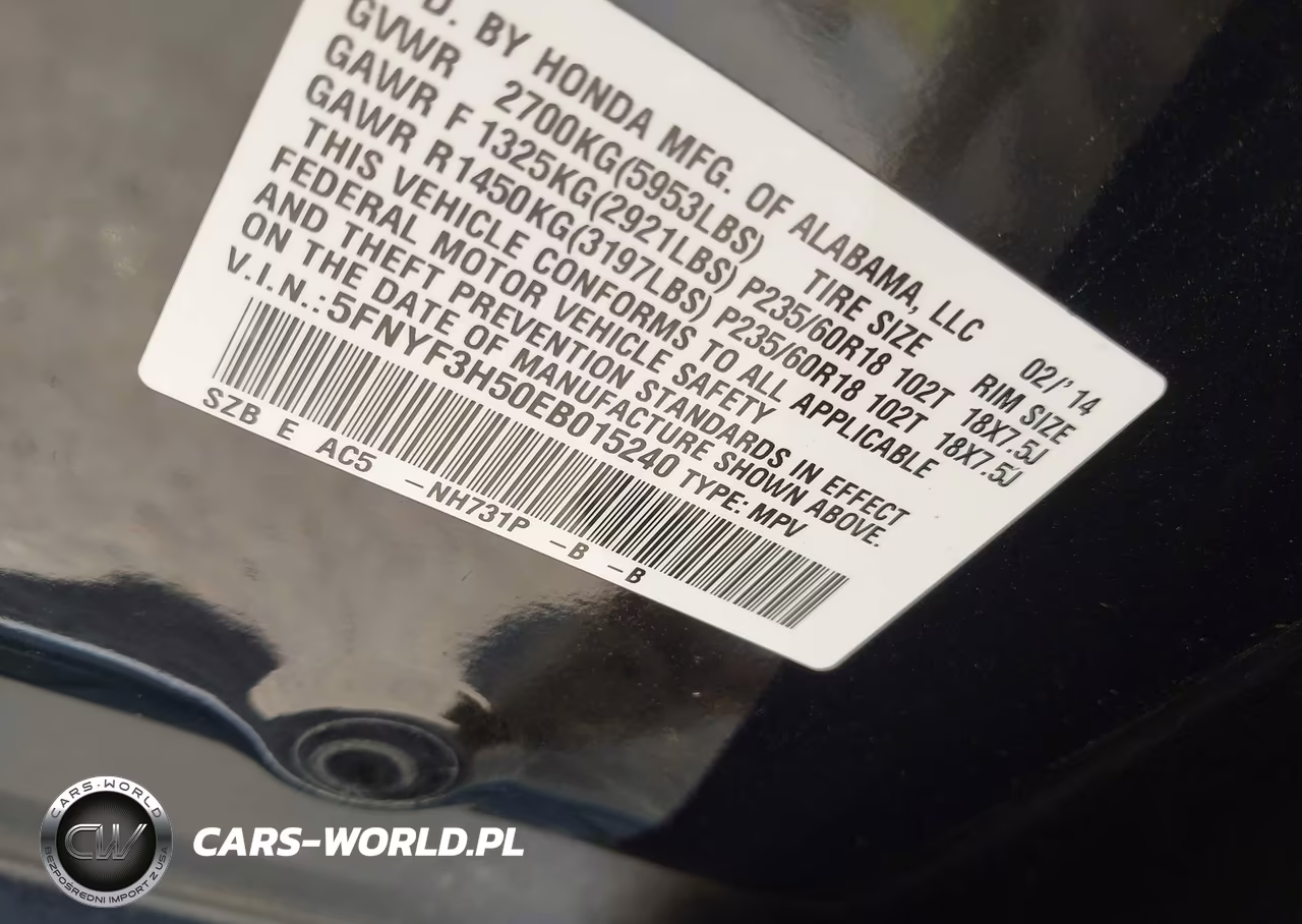 2014 Honda Pilot Ex-L VIN:5FNYF3H50EB015240 - 9