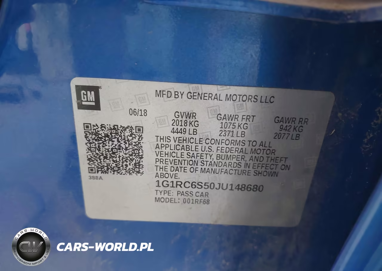 2018 Chevrolet Volt Lt VIN:1G1RC6S50JU148680 - 9