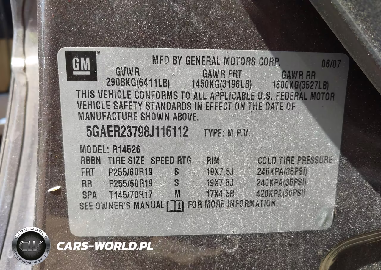 2008 Buick Enclave Cxl VIN:5GAER23798J116112 - 9