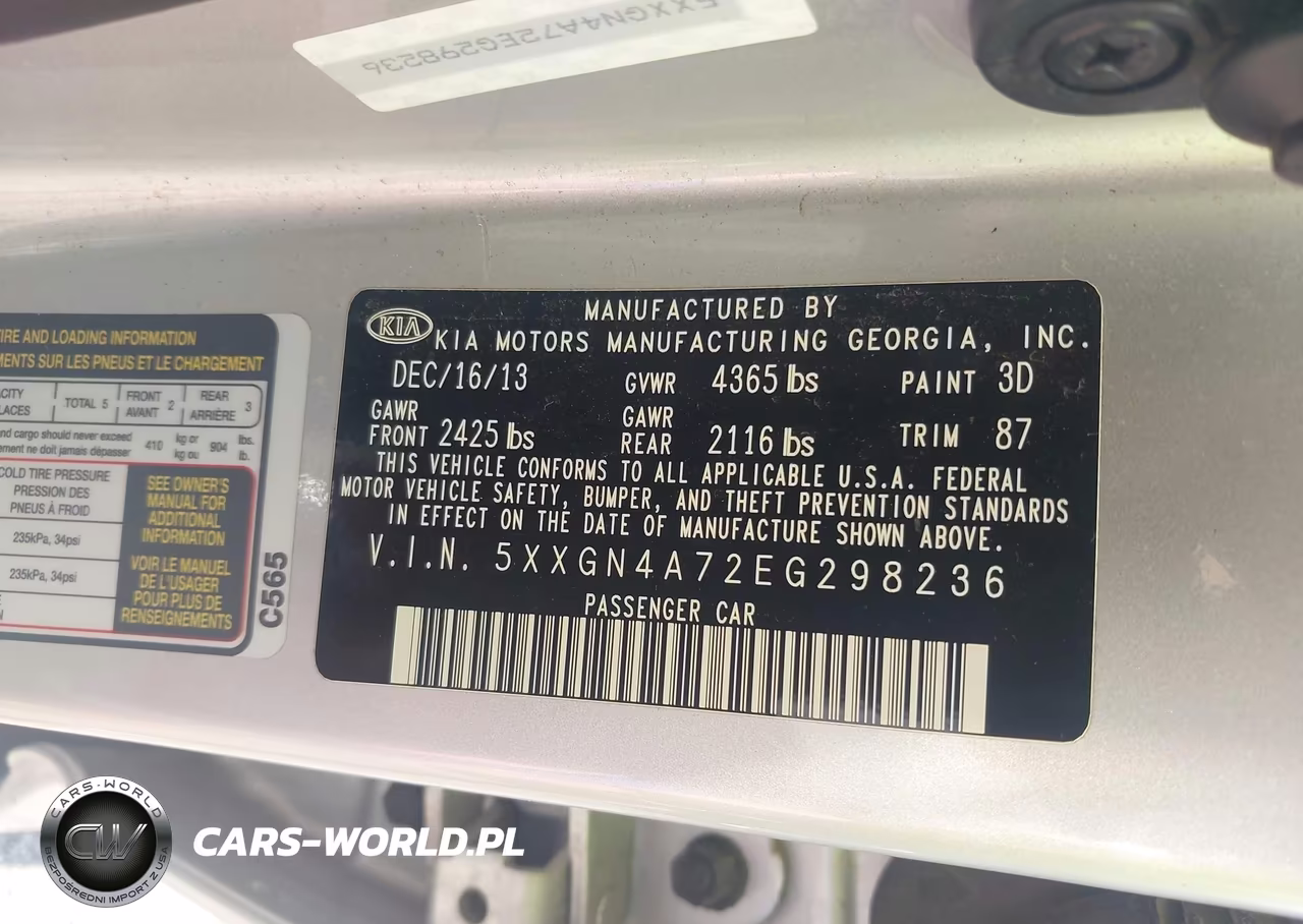 2014 Kia Optima Ex VIN:5XXGN4A72EG298236 - 9