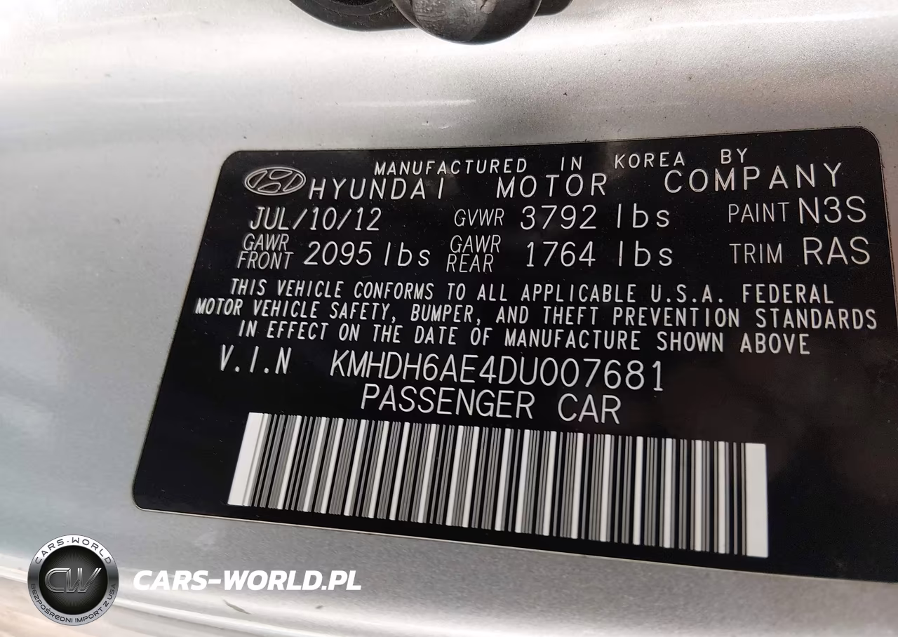 2013 Hyundai Elantra Gs VIN:KMHDH6AE4DU007681 - 9