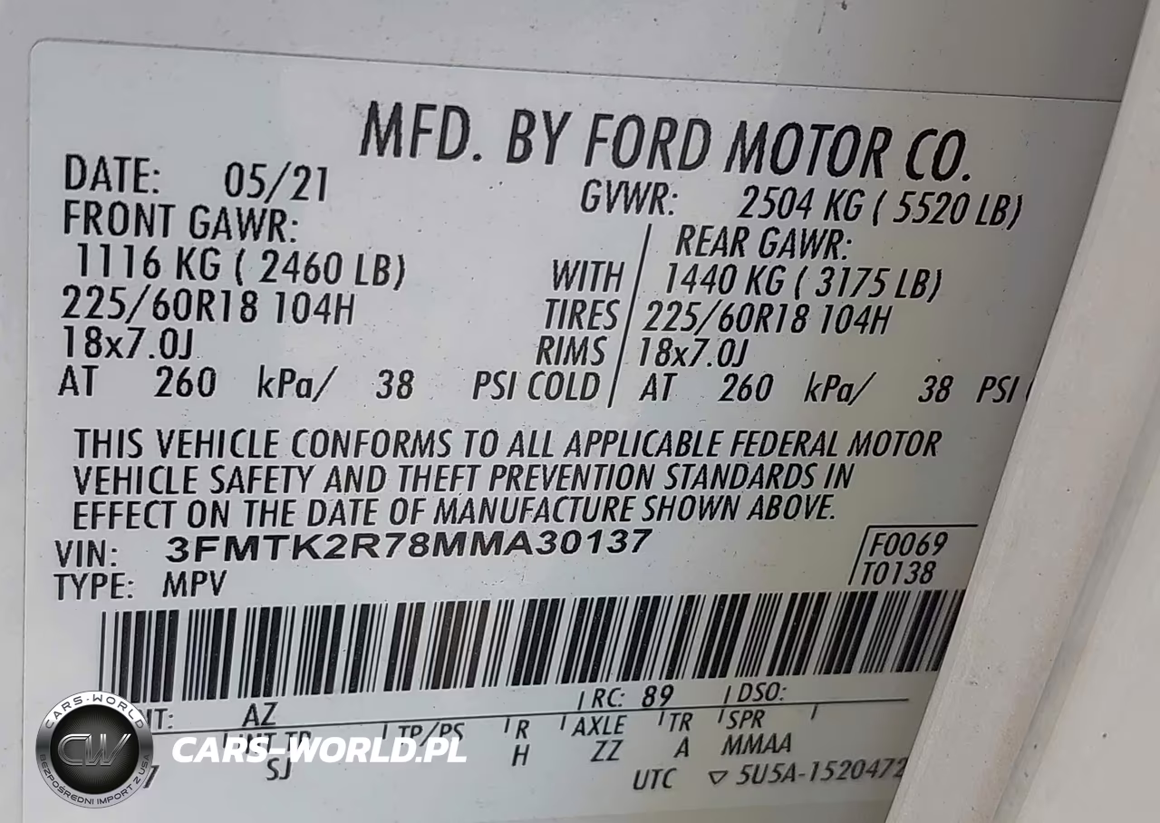 2021 Ford Mustang Mach-E California Route 1 VIN:3FMTK2R78MMA30137 - 9