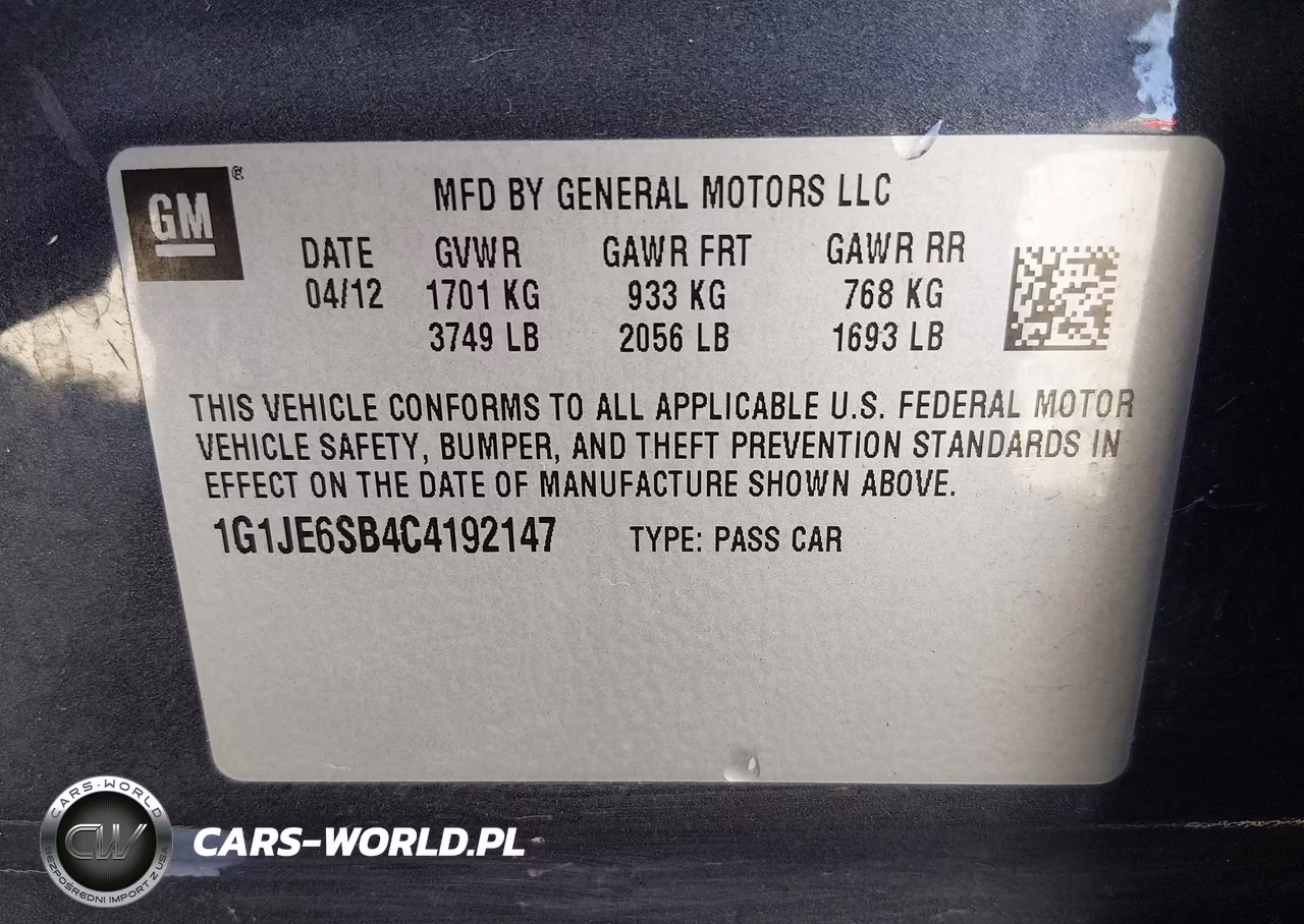 2012 Chevrolet Sonic 2Lz VIN:1G1JE6SB4C4192147 - 9