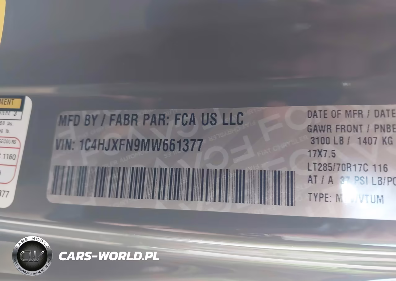 2021 Jeep Wrangler Unlimited Rubicon VIN:1C4HJXFN9MW661377 - 9